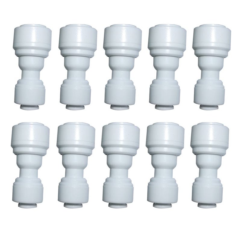 YZMSZ Reducing Straight Union 3/8"" to 1/4"" Quick Connector fittings RO Water Filters set of 10 - Image 1
